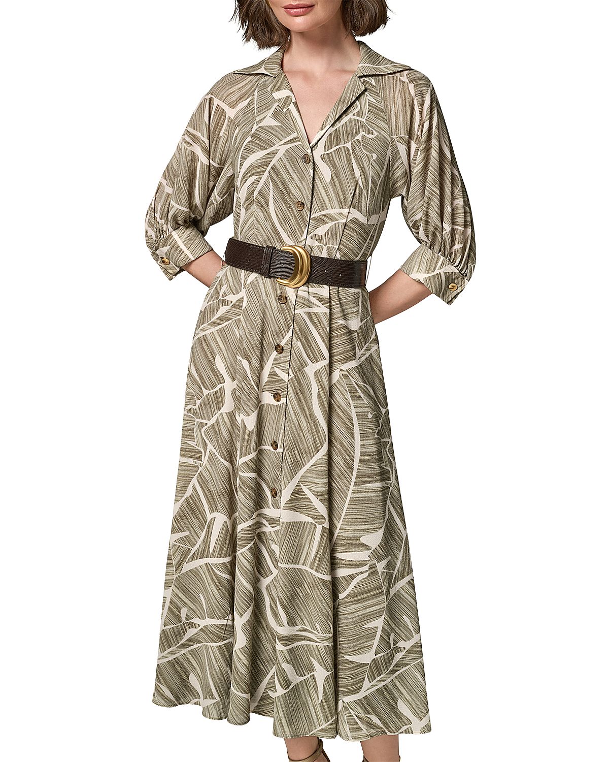 Donna Karan Belted Shirt Dress