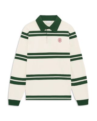 Ornament Stripe Rugby Polo Shirt