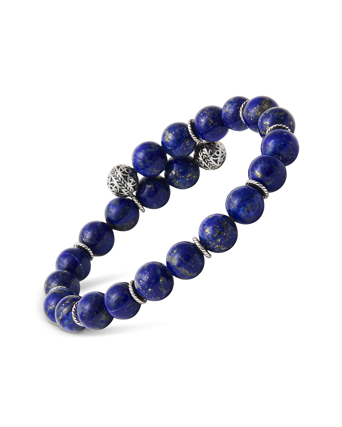 Jan Leslie Lapis Bead Flex Bracelet