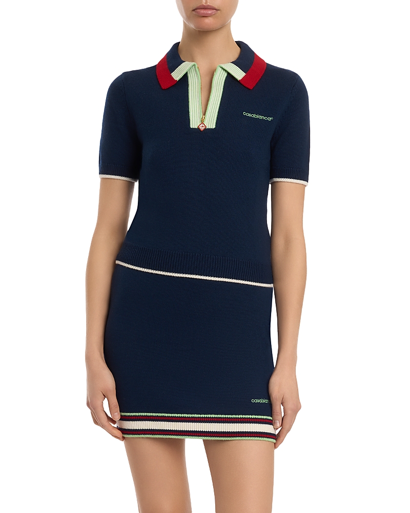 Casablanca Merino Wool Polo Shirt