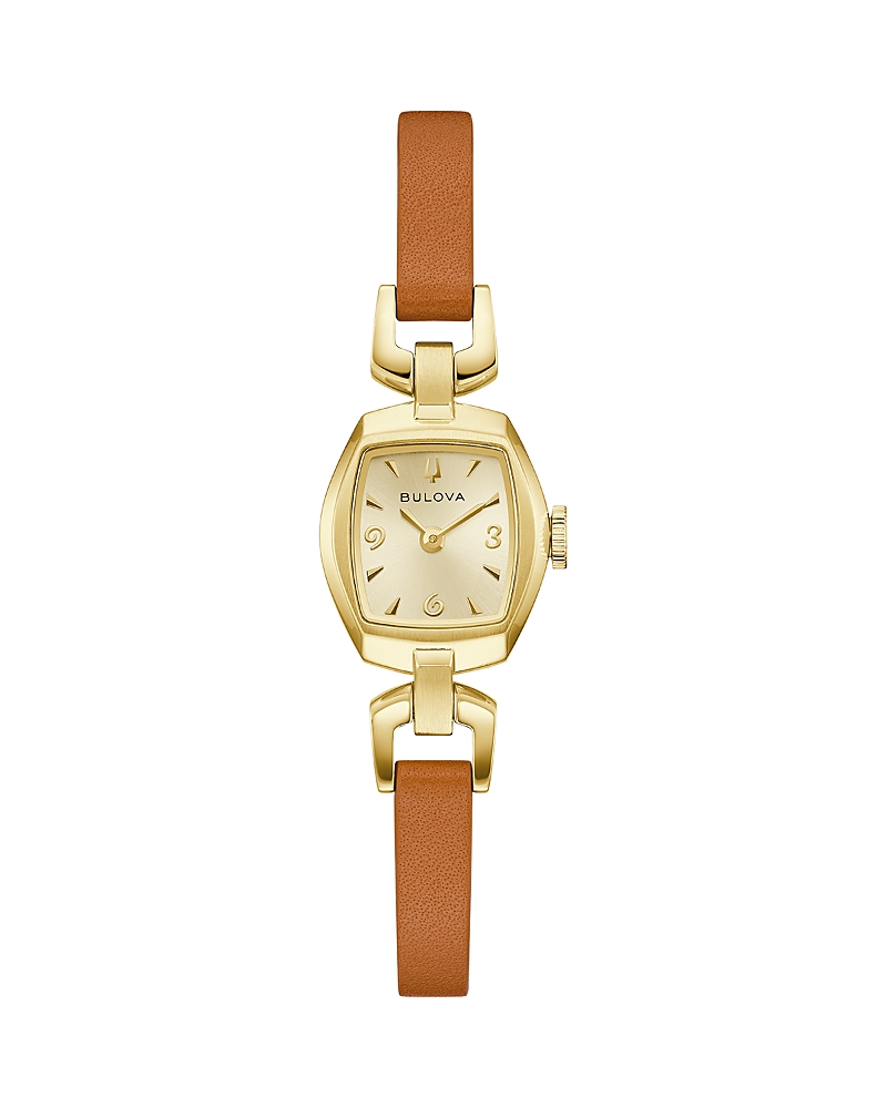 Bulova Goddess of Time Jackie Leather Strap Watch, 18mm x 18mm
