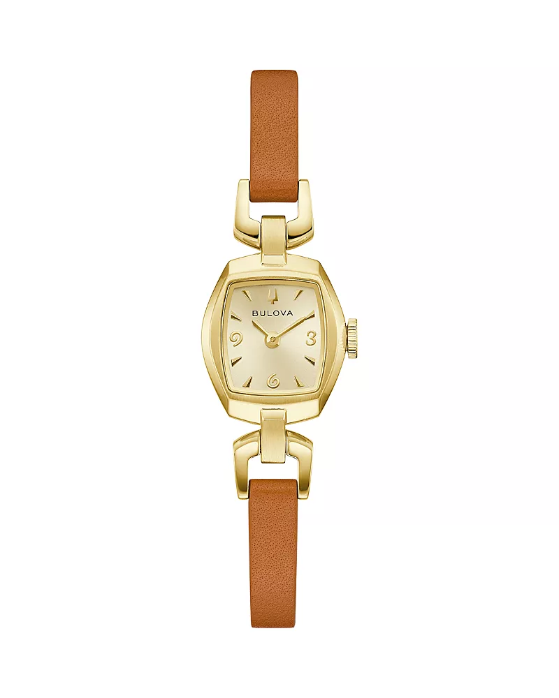 Bulova Goddess of Time Jackie Leather Strap Watch, 18mm x 18mm