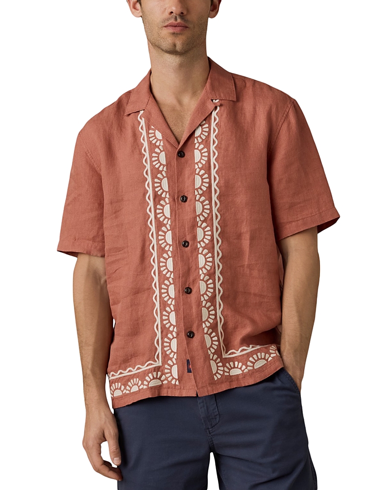Faherty Short-Sleeve Embroidered Shirt