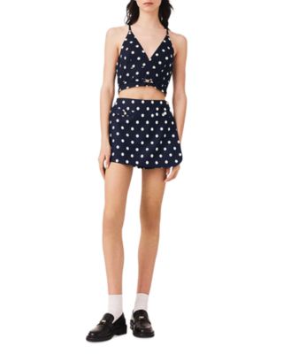 Backless Linen Blend Top & Linen Blend Skort