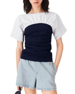 Pleated Jersey Top