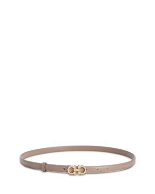 Women's Double Gancini Leather Belt