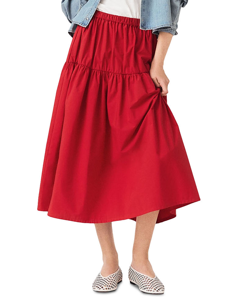 Maje Long Gathered Skirt