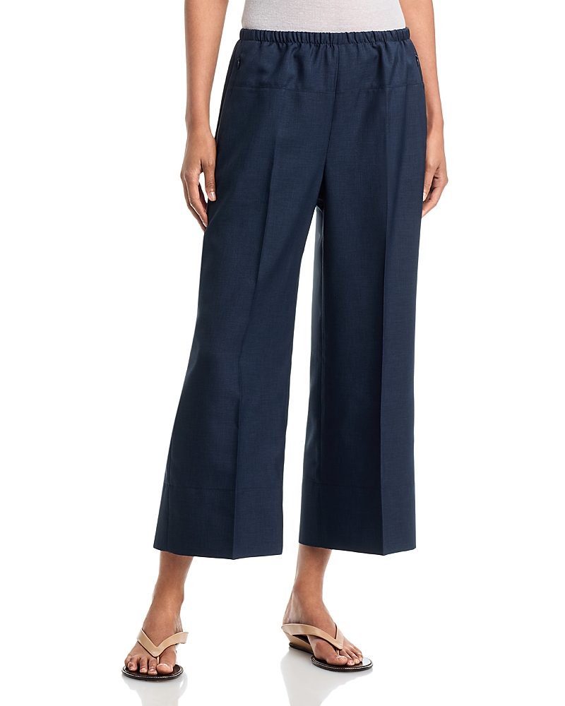 Theory Wide Crop Pull On Pants in City Twill