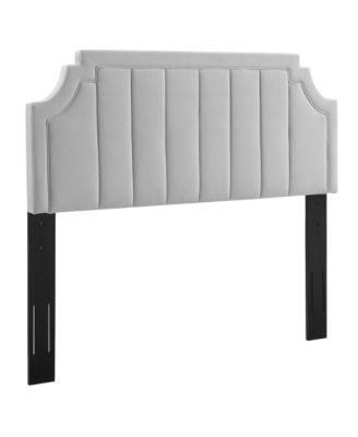  Alyona Channel Tufted Performance Velvet Headboard, Full/Queen