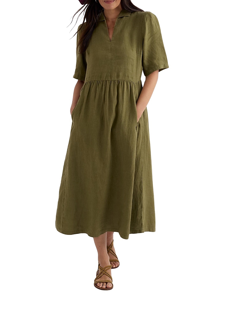 Seasalt Cornwall Fen Violet Linen Midi Dress