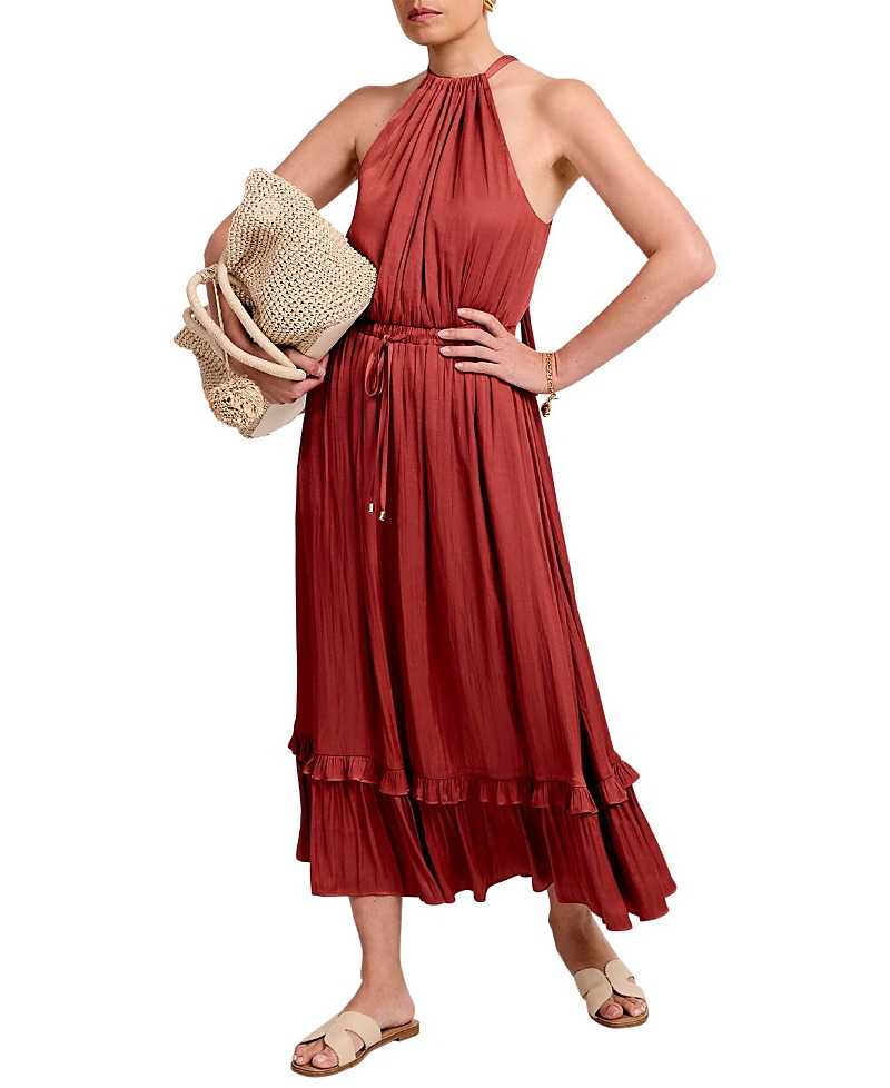 Mint Velvet Women's Ruffle Halter Neck Maxi Dress