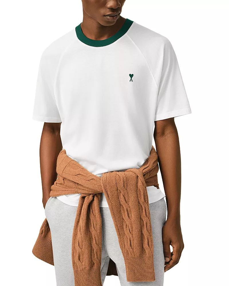 Ami Ringer Embroidered Tennis T-Shirt