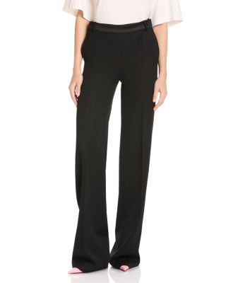 Wrap Waist Wool Tuxedo Pants