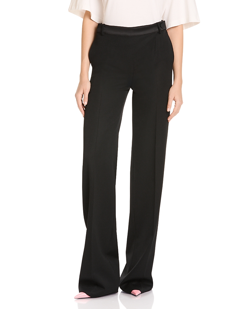 The Attico Wrap Waist Wool Tuxedo Pants