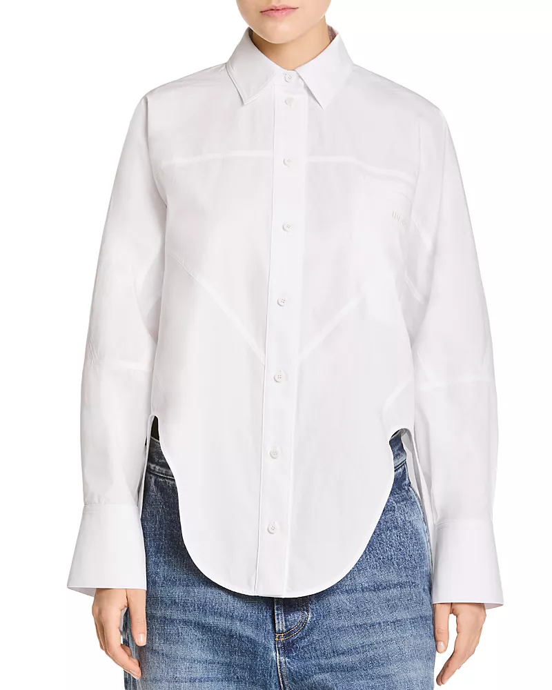 The Attico Seamed Button Front Shirt
