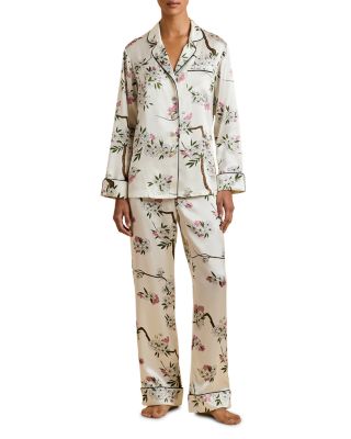 Lila Silk Long Pajama Set
