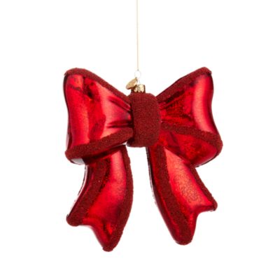 Glass Bow Ornament - Exclusive