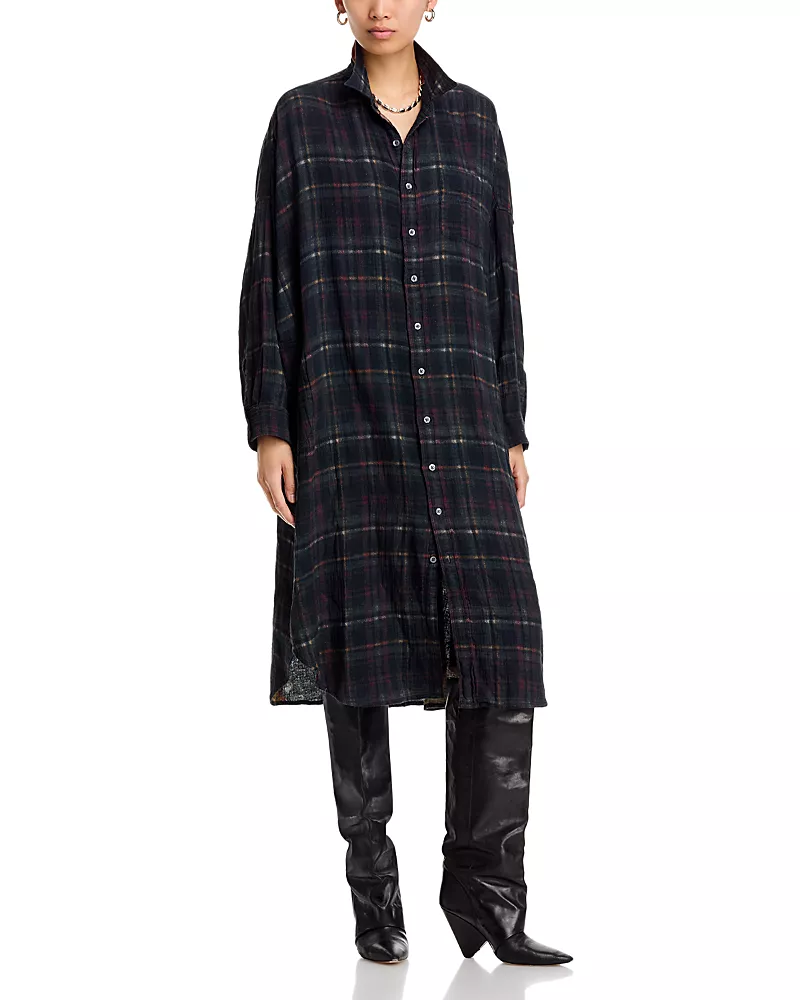 R13 Reversible Jumbo Shirtdress