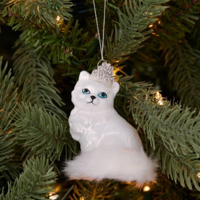 Alice + Olivia Glass Cat Ornament