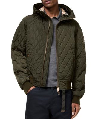 Hooded Quilted Nylon Bomber Jacket