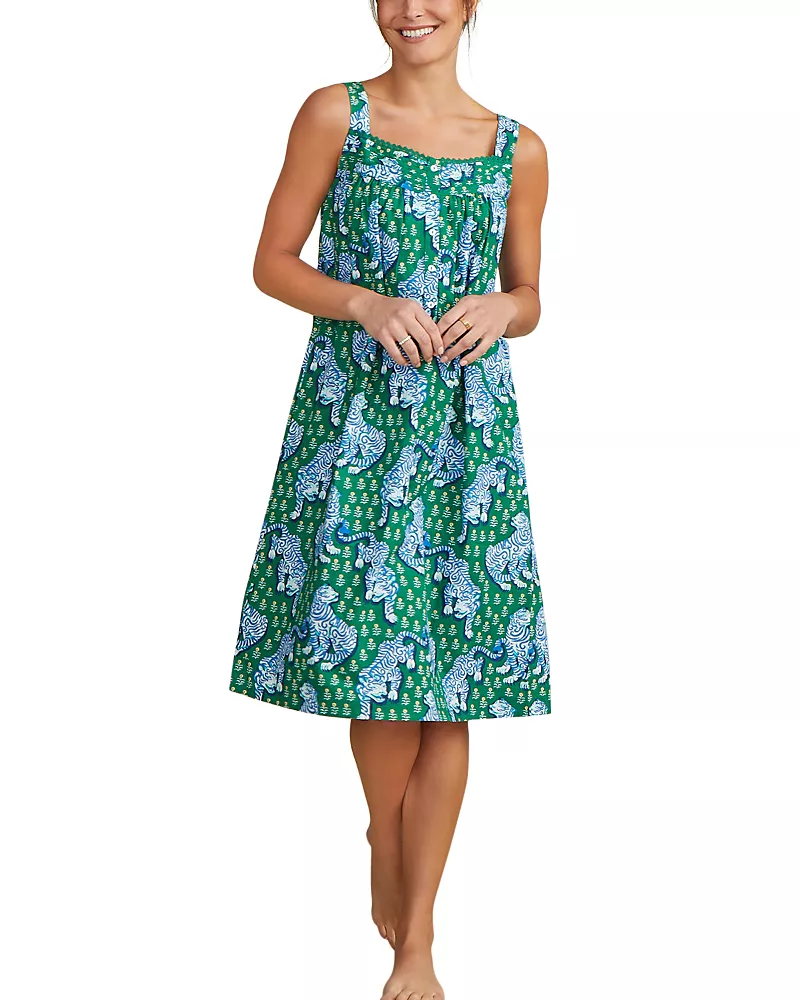 Printfresh Tiger Queen Back to Bed Cotton Nightgown