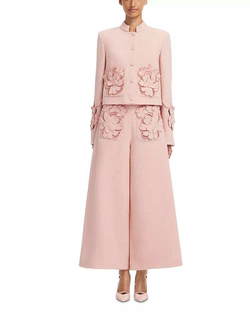 Leo Lin Blythe Applique Tweed Jacket