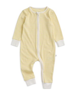 Unisex Striped Ribbed Two Way Zip Up Sleepsuit - Baby