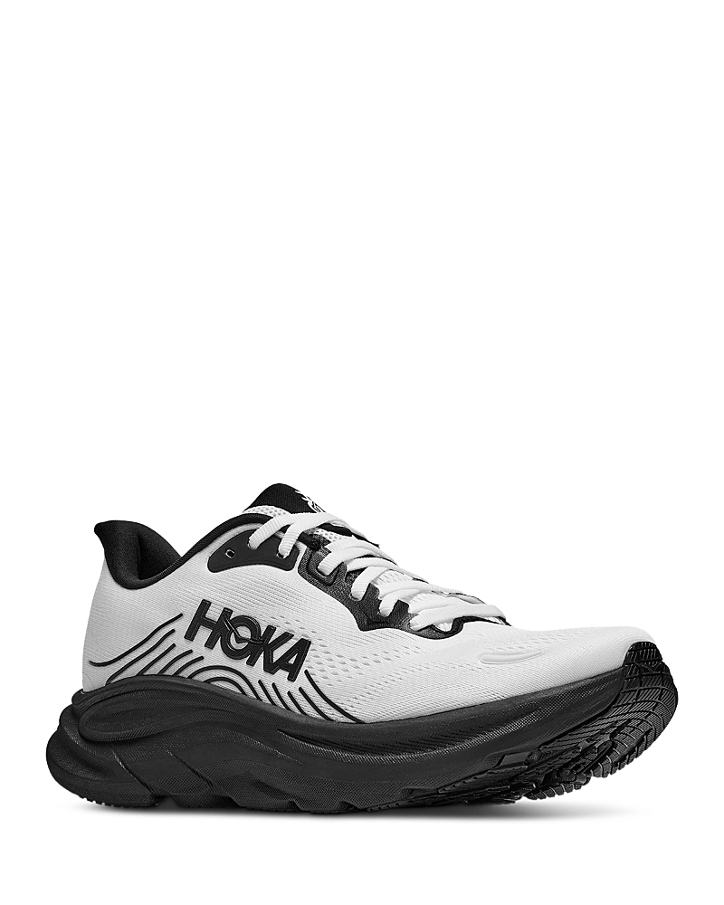 Hoka Women's Clifton 11 Sneakers in White/Black