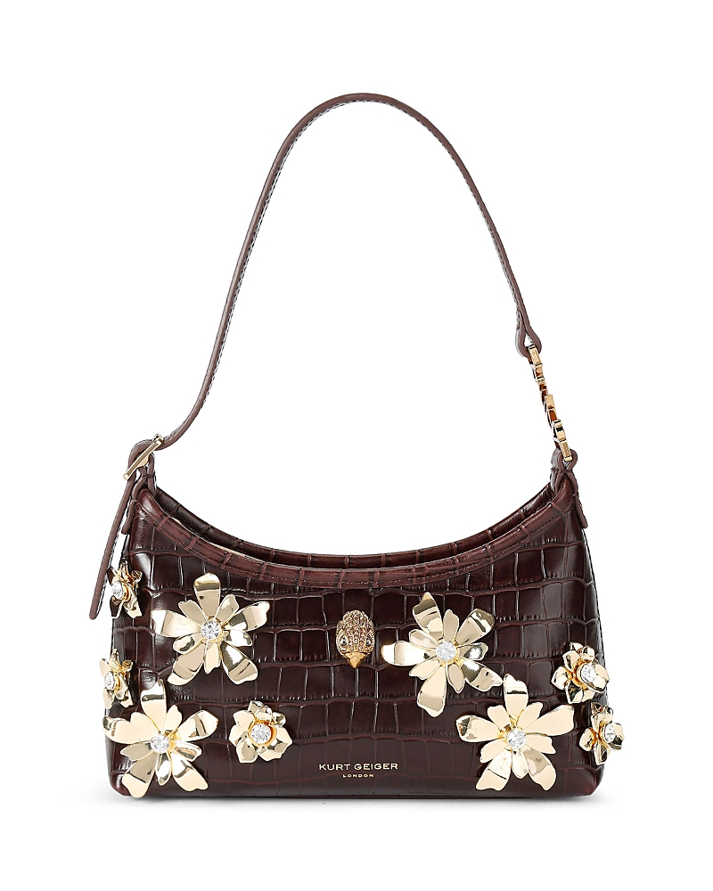 Kurt Geiger London Kurt Medium Flower Detail Embossed Leather Sling Bag