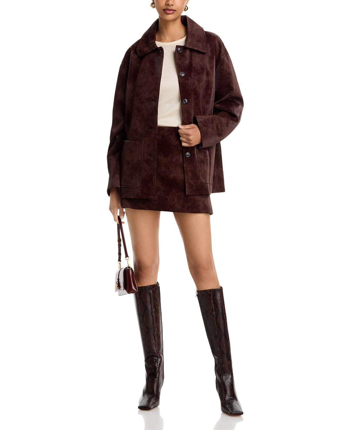Rita Faux Suede Jacket & Molly Mini Skirt