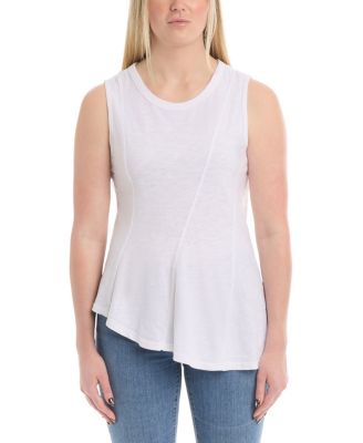 Asymmetric Seam Shell Top