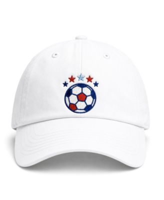 Bits & Bows Girls' Usa Soccer Bow Baseball Hat