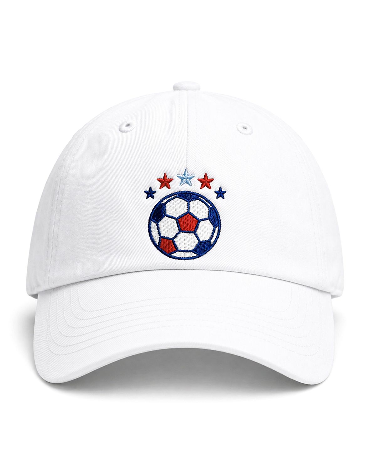 Bits & Bows Girls' Usa Soccer Bow Baseball Hat