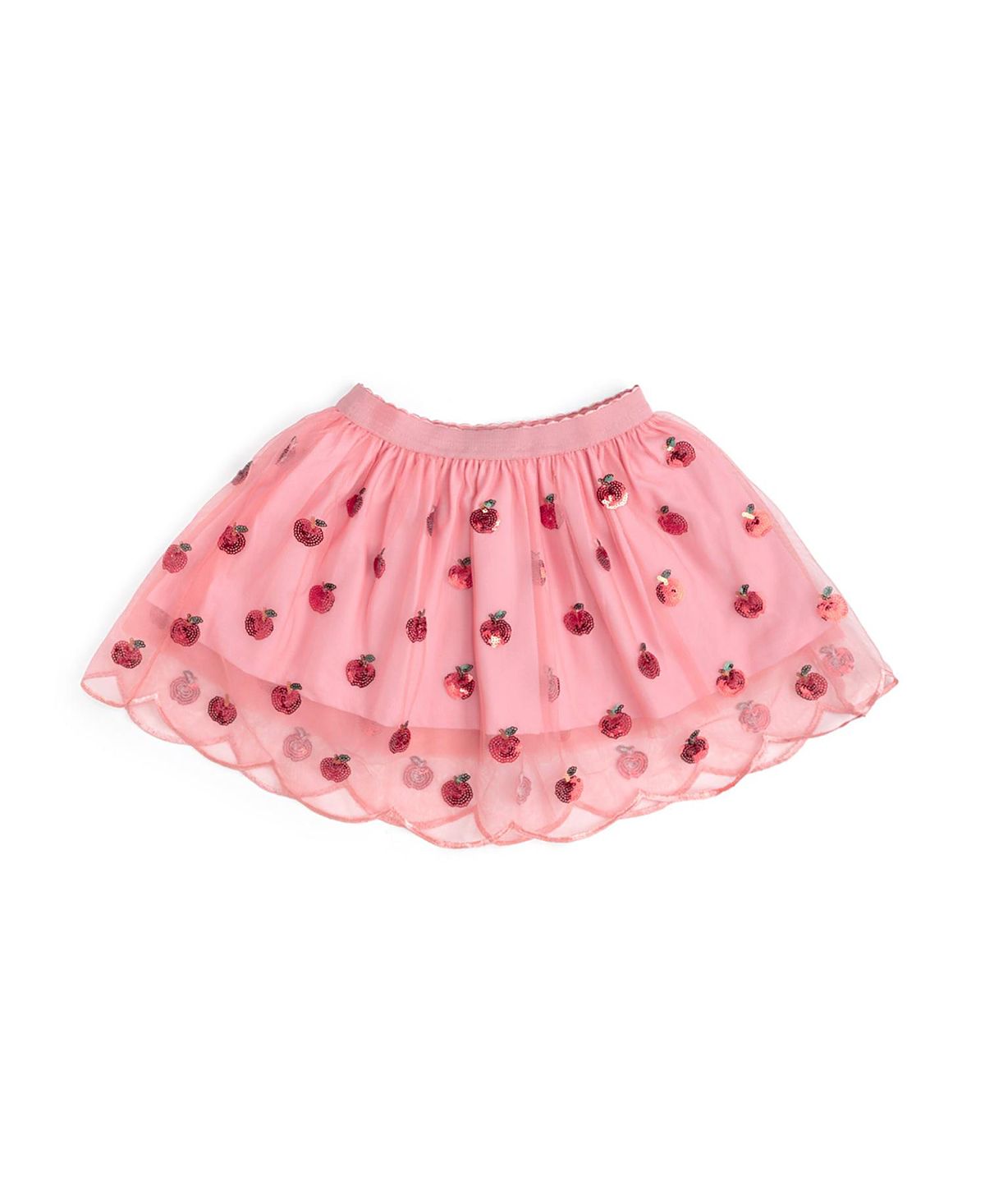 Sweet Wink Girls' Apple Sequin Scalloped Tutu Skirt - Baby, Little Kid, Big Kid