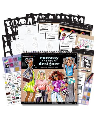  Runway Fashion Designer Sketch Set Pad, Ages 8+