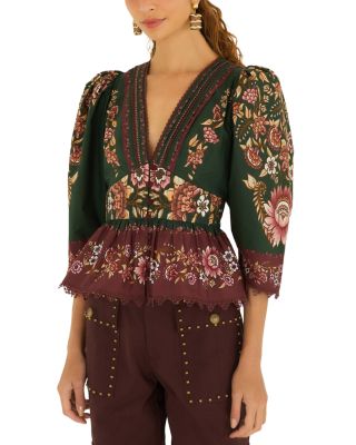 Daniela Cotton Peplum Blouse