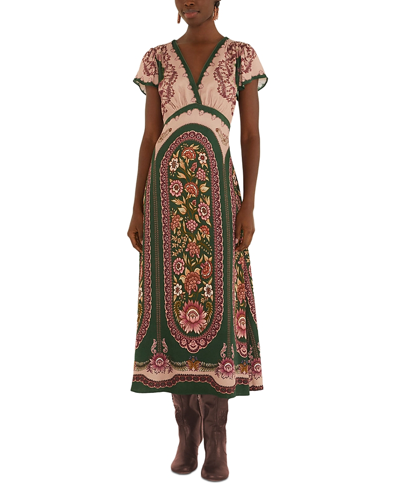 Farm Rio Daniela Green Maxi Dress