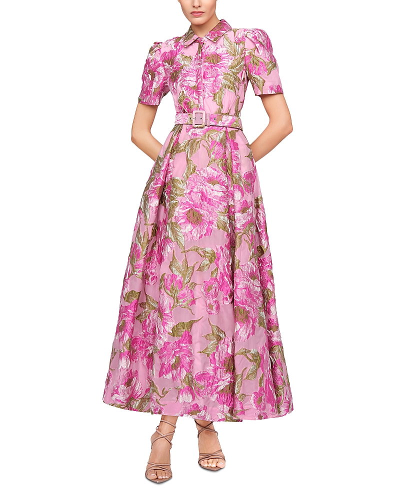 Theia Abba Jacquard Gown
