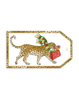 Leopards in Snow Foil Gift Tag