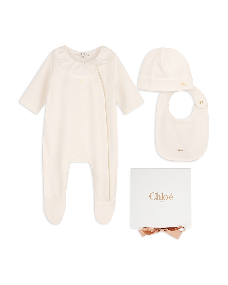 Chloe Girls' Bib, Hat & Footie Set - Baby