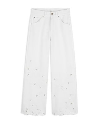 Girls' Embroidered Floral Bootcut Trousers - Big Kid