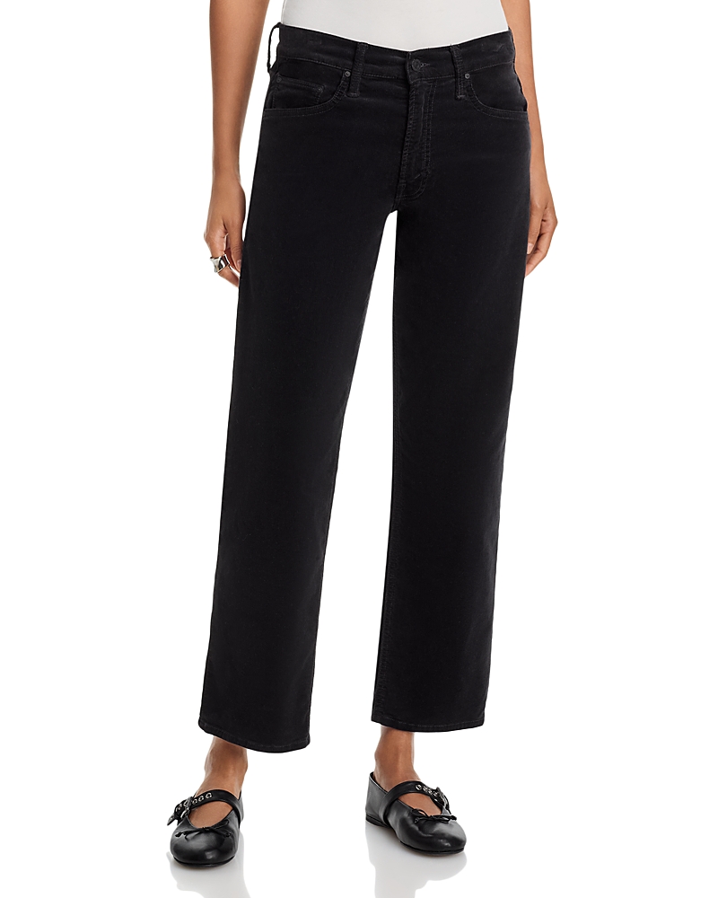 Mother The Newbie Mid Rise Ankle Straight Jeans in Beluga