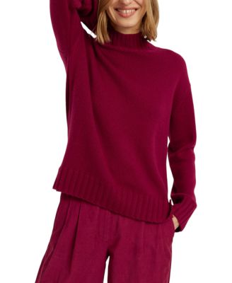  Women's Pure Cashmere Funnel Neck Sweater