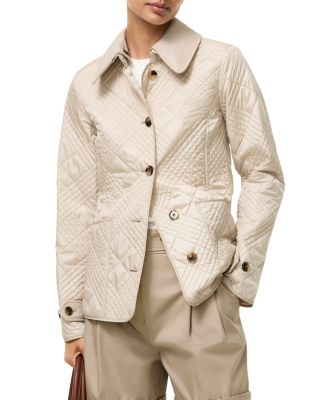 Fernleigh Leather Collar Check Stitch Jacket