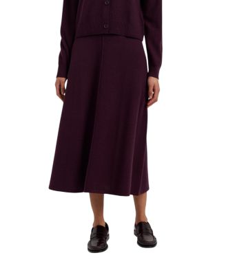  Women's Wool Cashmere Midi Skirt