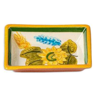 Alentejo Terracotta Hand-Painted Dipping Plate