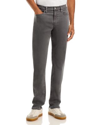 L'Homme Slim Fit Brushed Twill 32.5" Pants in Shadow Grey