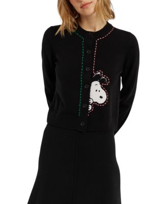 Chinti & Parker Women's Wool-Cashmere Snoopy Peep Cardigan