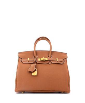 Birkin 25 Handbag Brown Togo with Gold Hardware