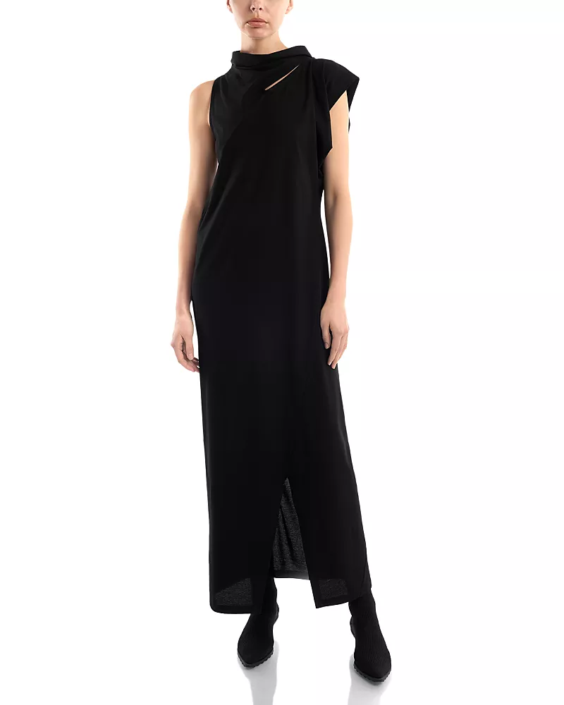 Issey Miyake Tubular T One Shoulder Cutout Dress